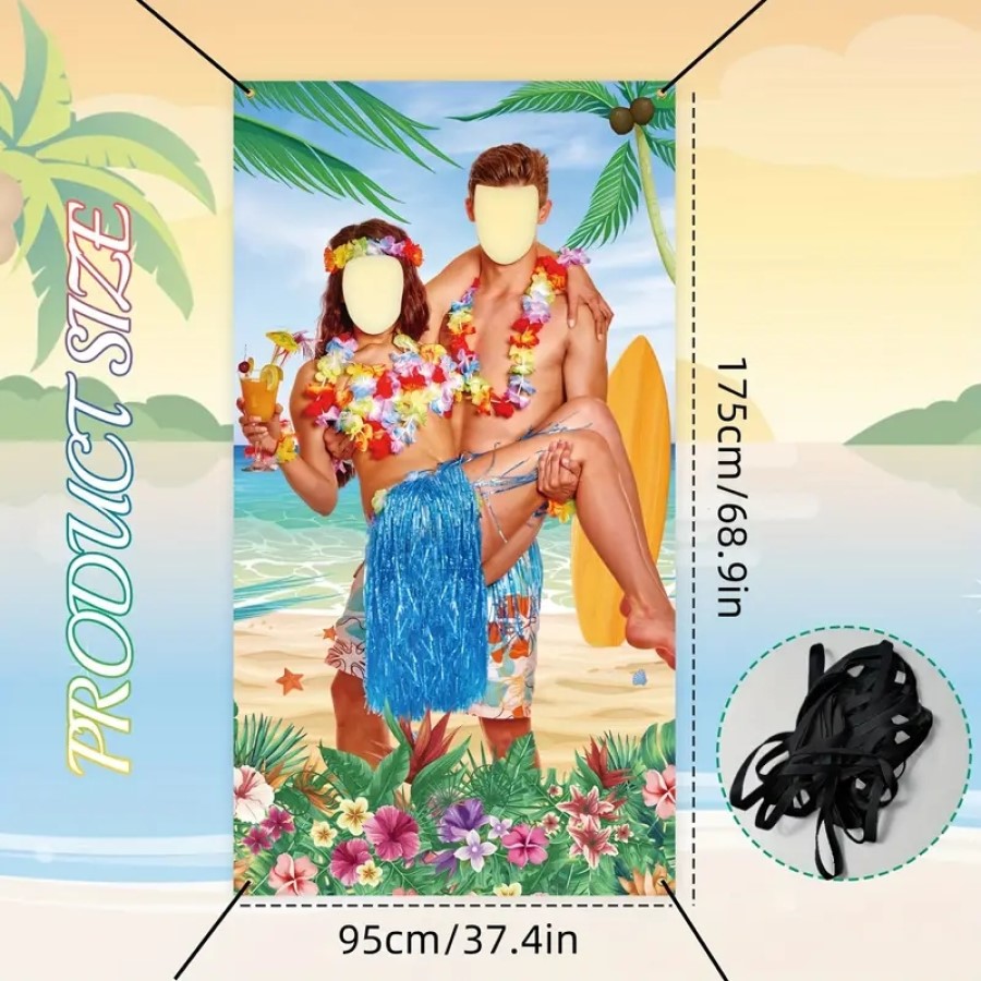 Party Games Couple - 1pc, Hawaiian Luau Couple Photo Banner