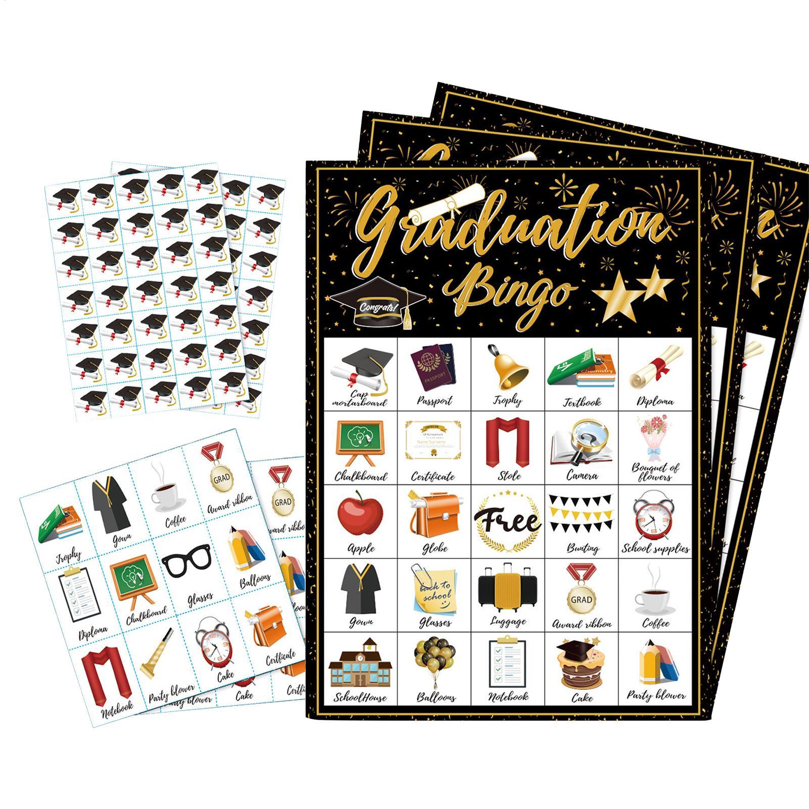 Graduation Bingo Game Cards 24 - Party Games College 评论和价格