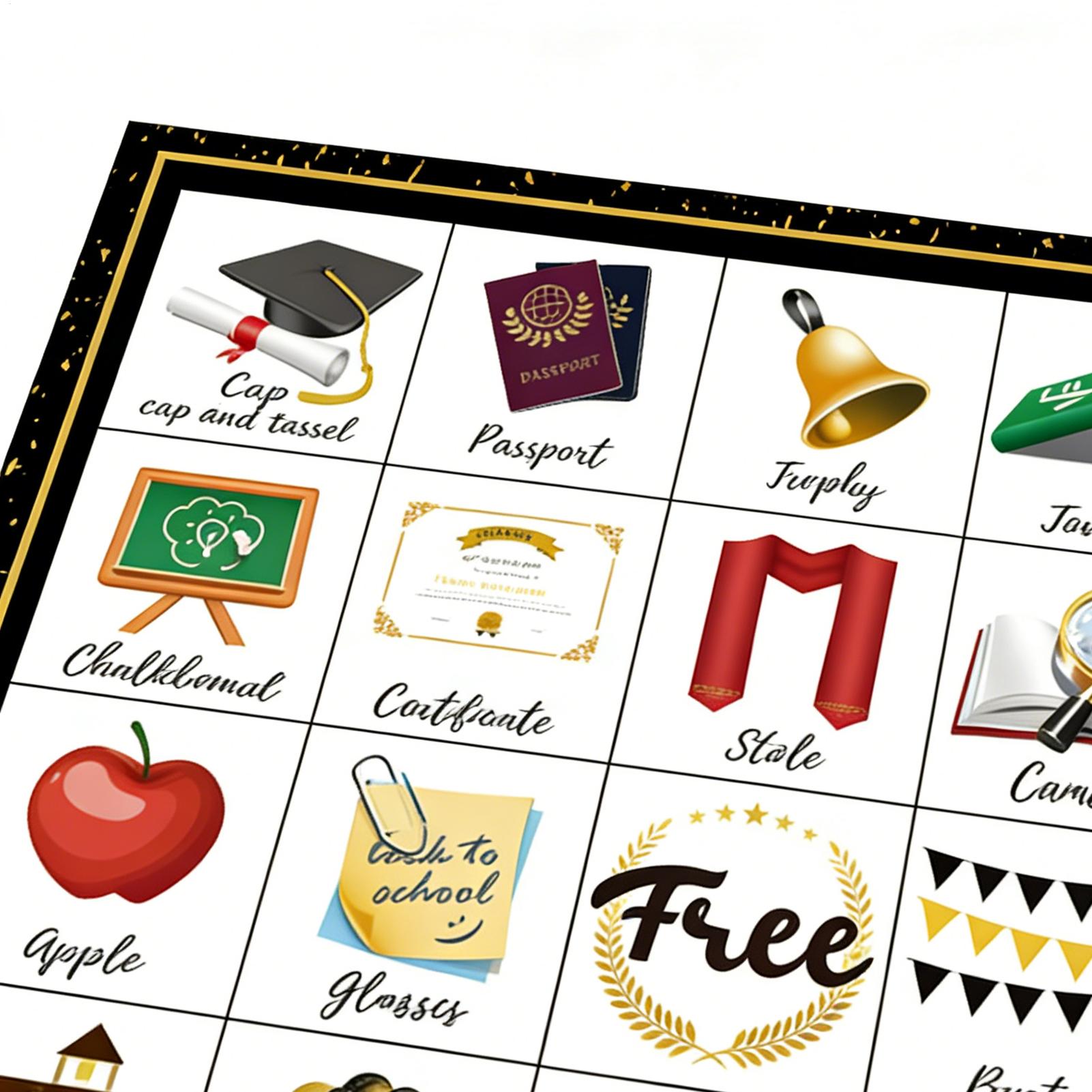 Graduation Bingo Game Cards 24 - Party Games College 评论和价格