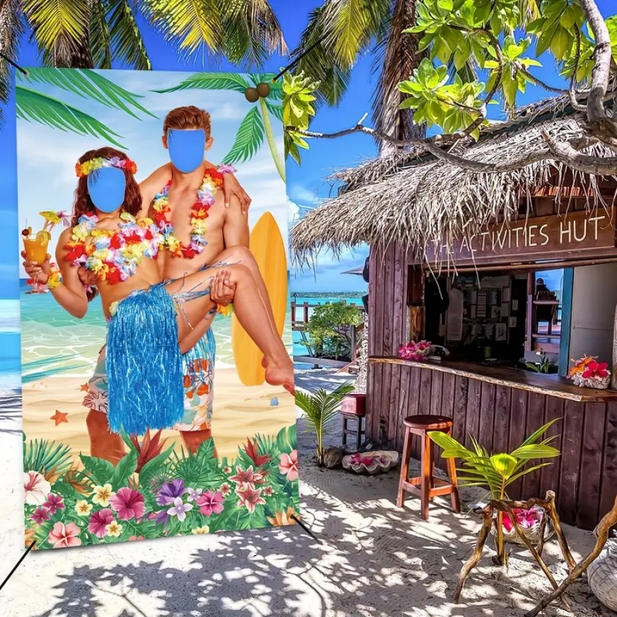 1pc, Hawaiian Luau Couple Phot - Party Games Couple 评论和价格