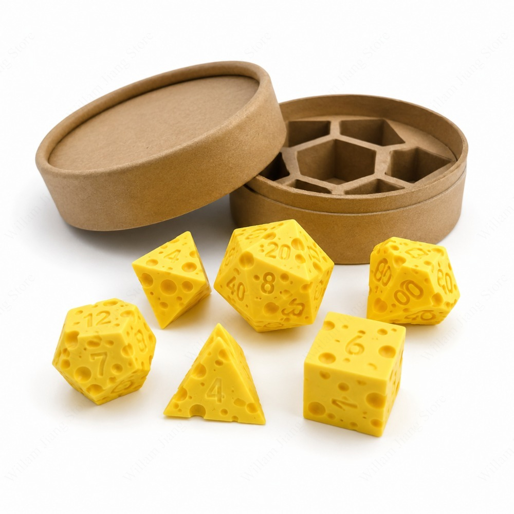3D Printed Cheese Dice Set wit - Party Games At Wedding 评论和价格