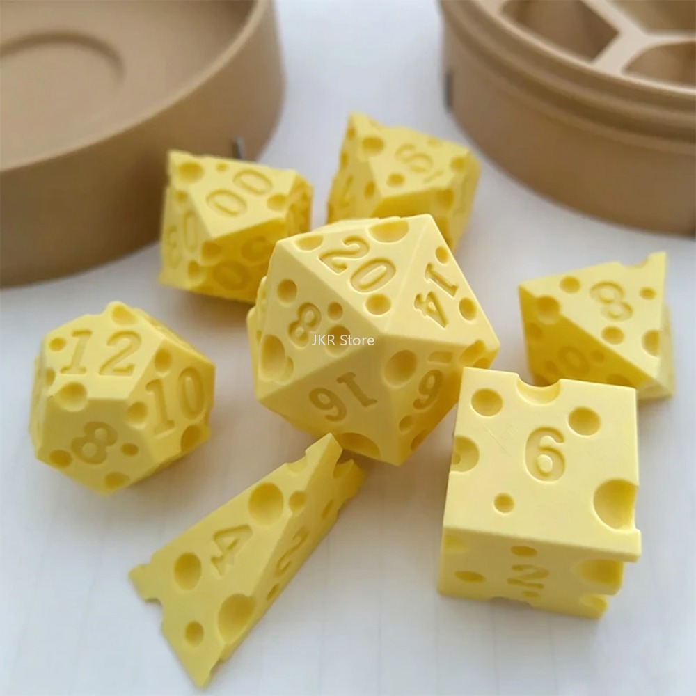 3D Printed Cheese Dice Set wit - Party Games At Wedding 评论和价格