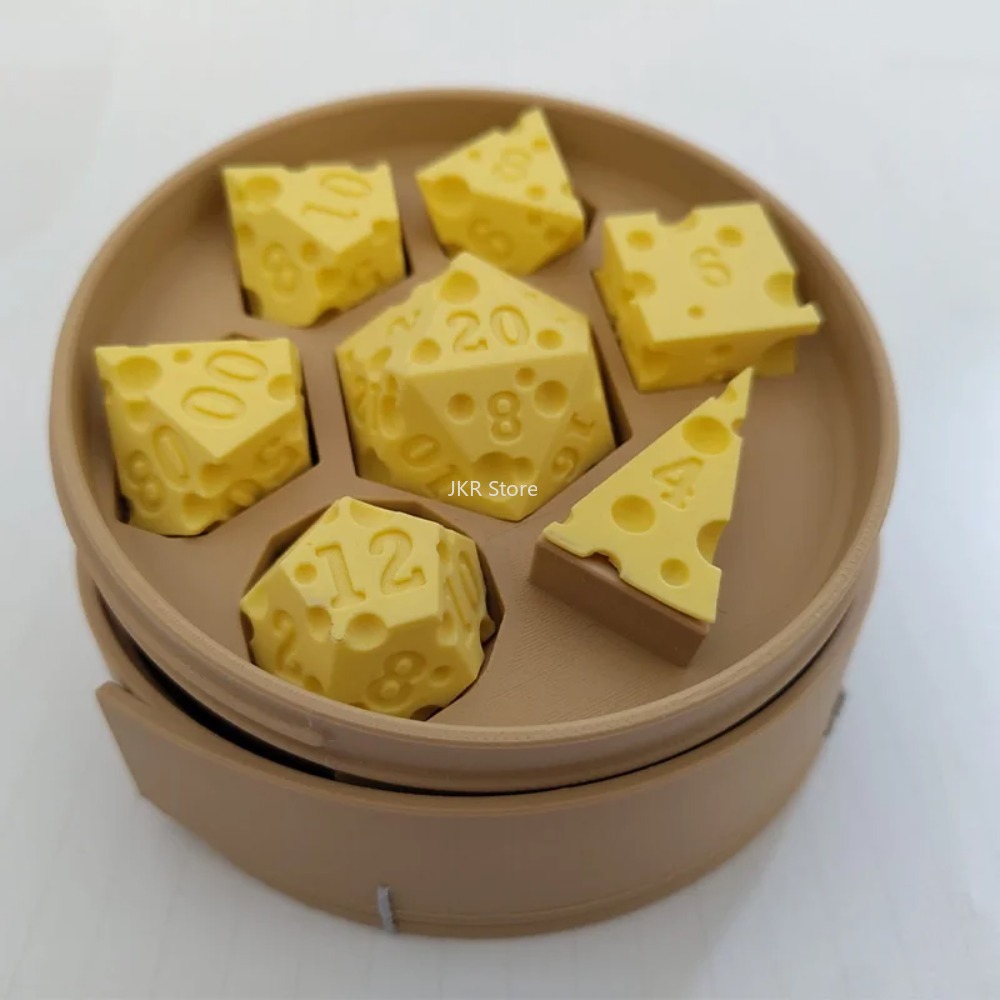 3D Printed Cheese Dice Set wit - Party Games At Wedding 评论和价格