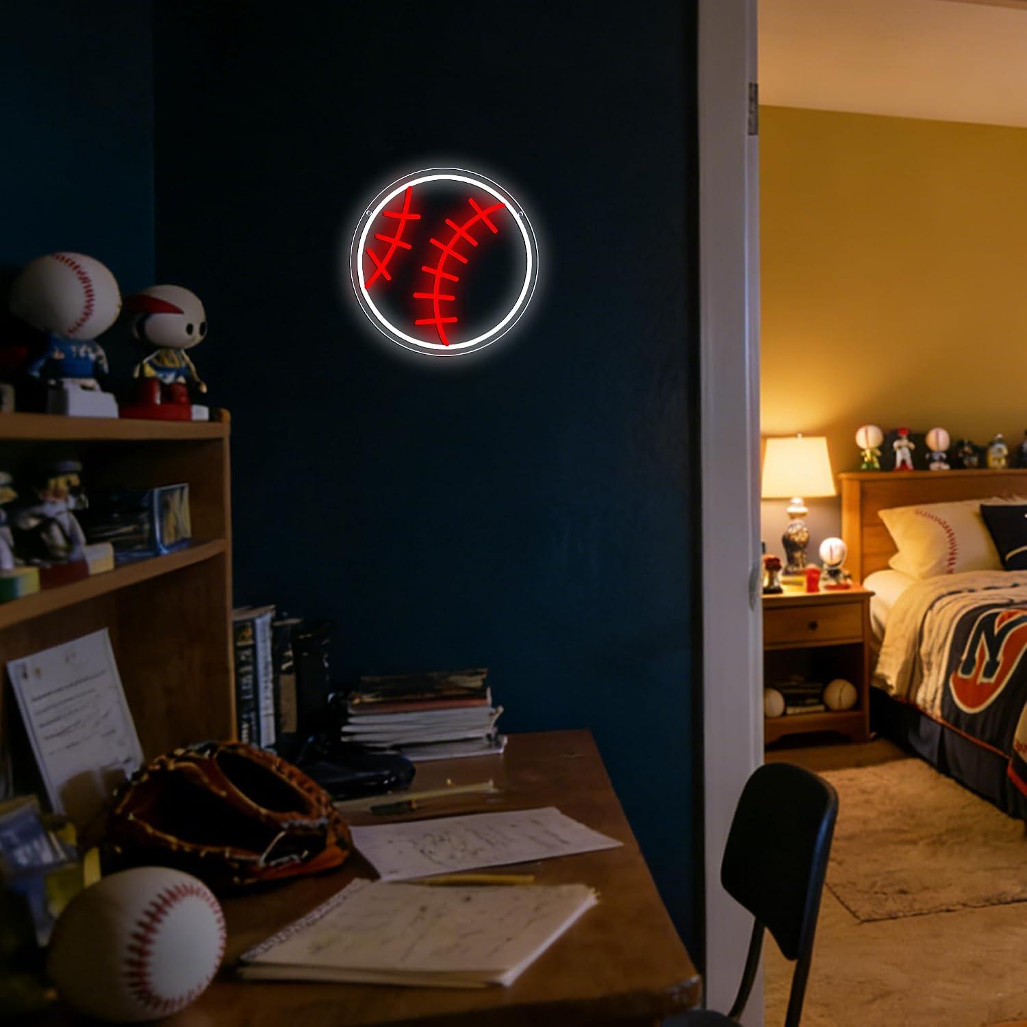 Baseball Neon Sign USB Dimmabl - Party Games College 评论和价格