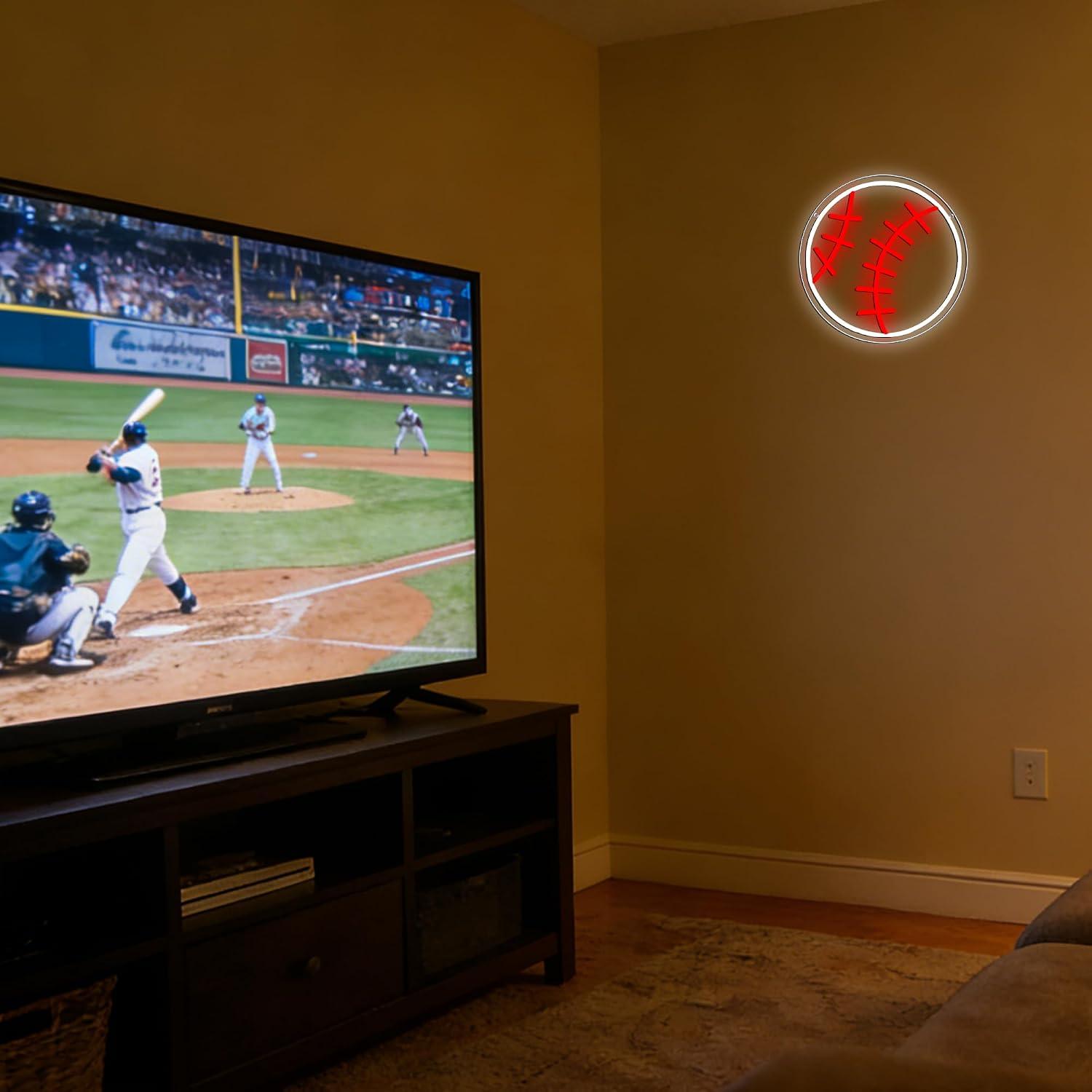 Baseball Neon Sign USB Dimmabl - Party Games College 评论和价格