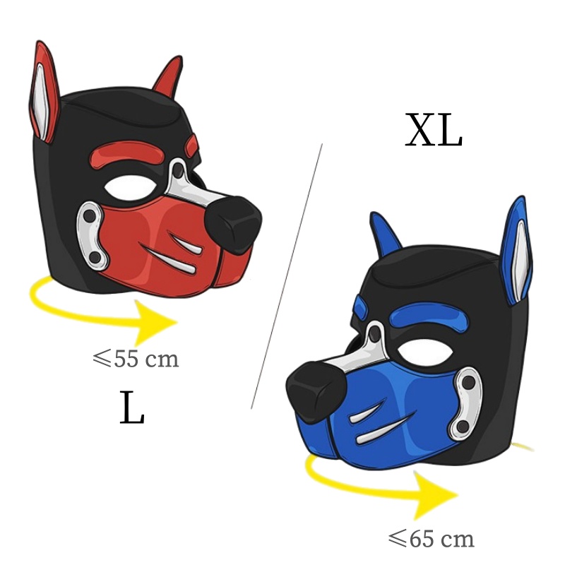 Erotic Colorful Dog Hood Mask  - Party Games Couple 评论和价格