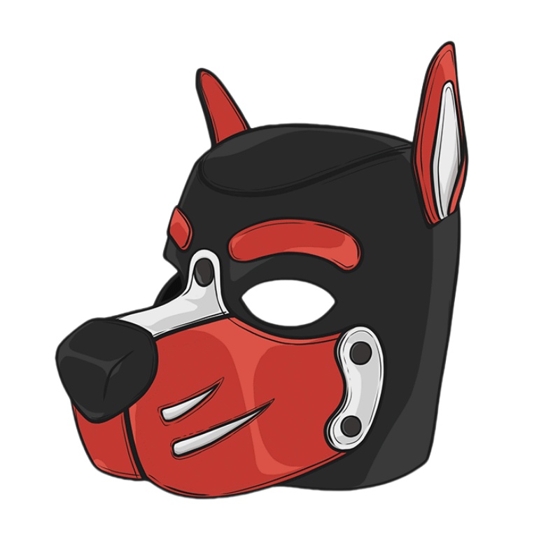 Erotic Colorful Dog Hood Mask  - Party Games Couple 评论和价格