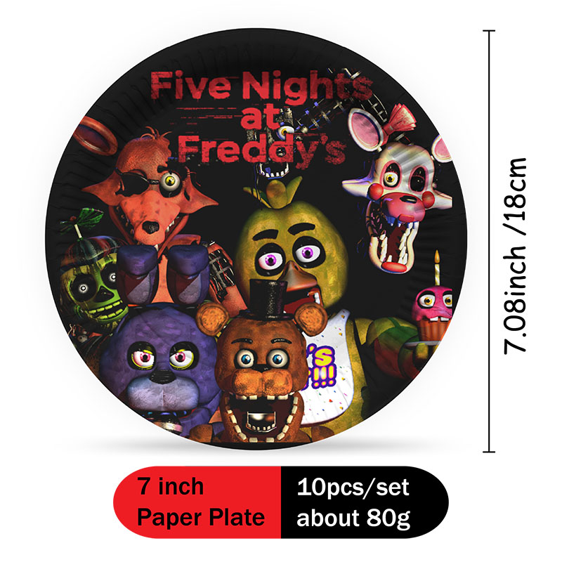 FNAF Themed Paper Plate Cups C - Party Games At Wedding 评论和价格