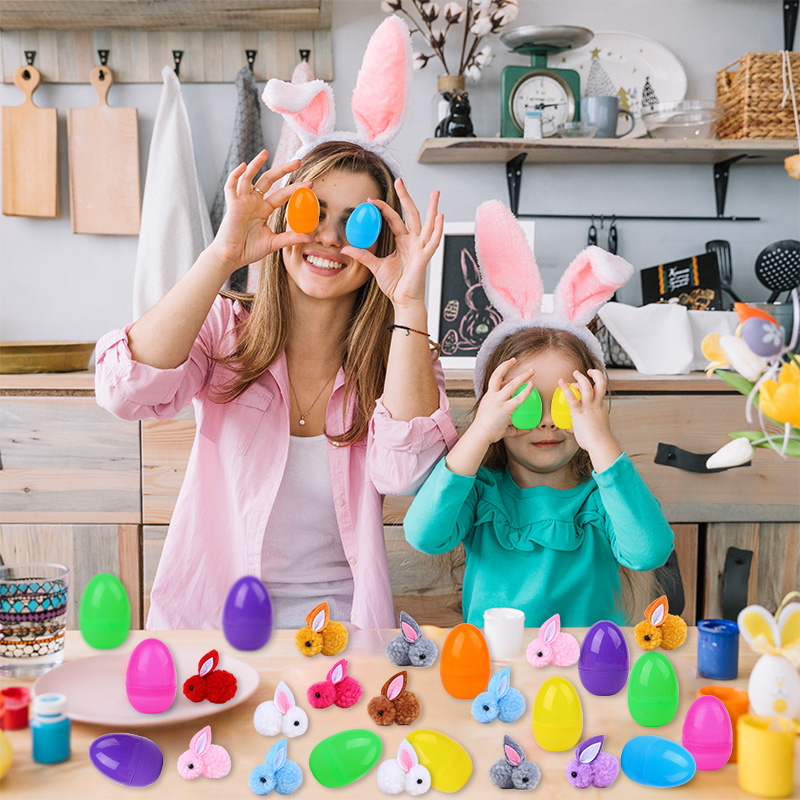 24Pcs Cute Easter Egg with Rab - Party Games Easter Egg 评论和价格
