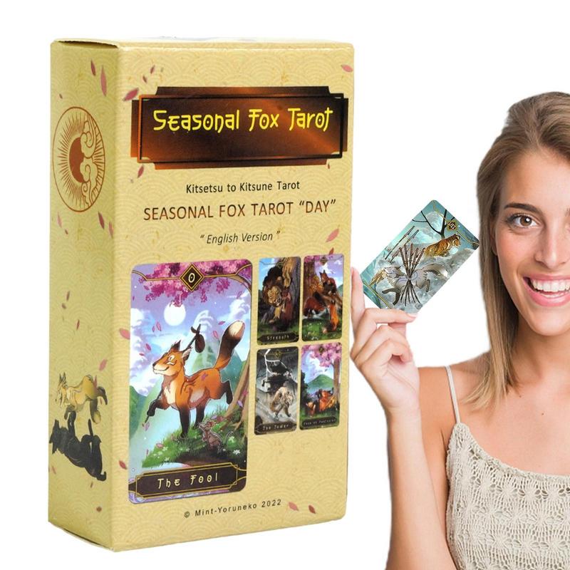 78pcs Tarot Cards Seasonal Fox - Party Games Meaning 评论和价格
