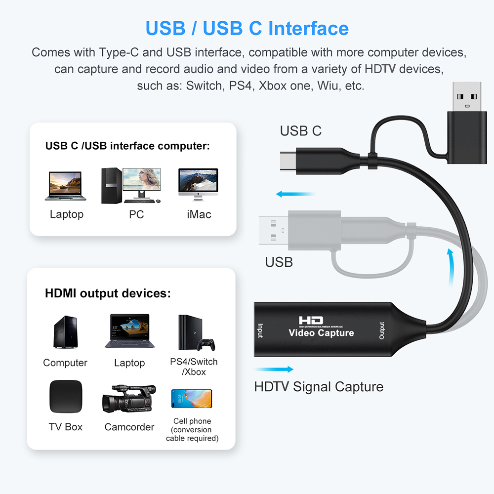 4K HDMI-compatible USB Video C - Party Games Pc 评论和价格